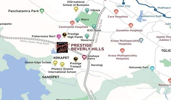 Prestige Beverly Hills Location Map